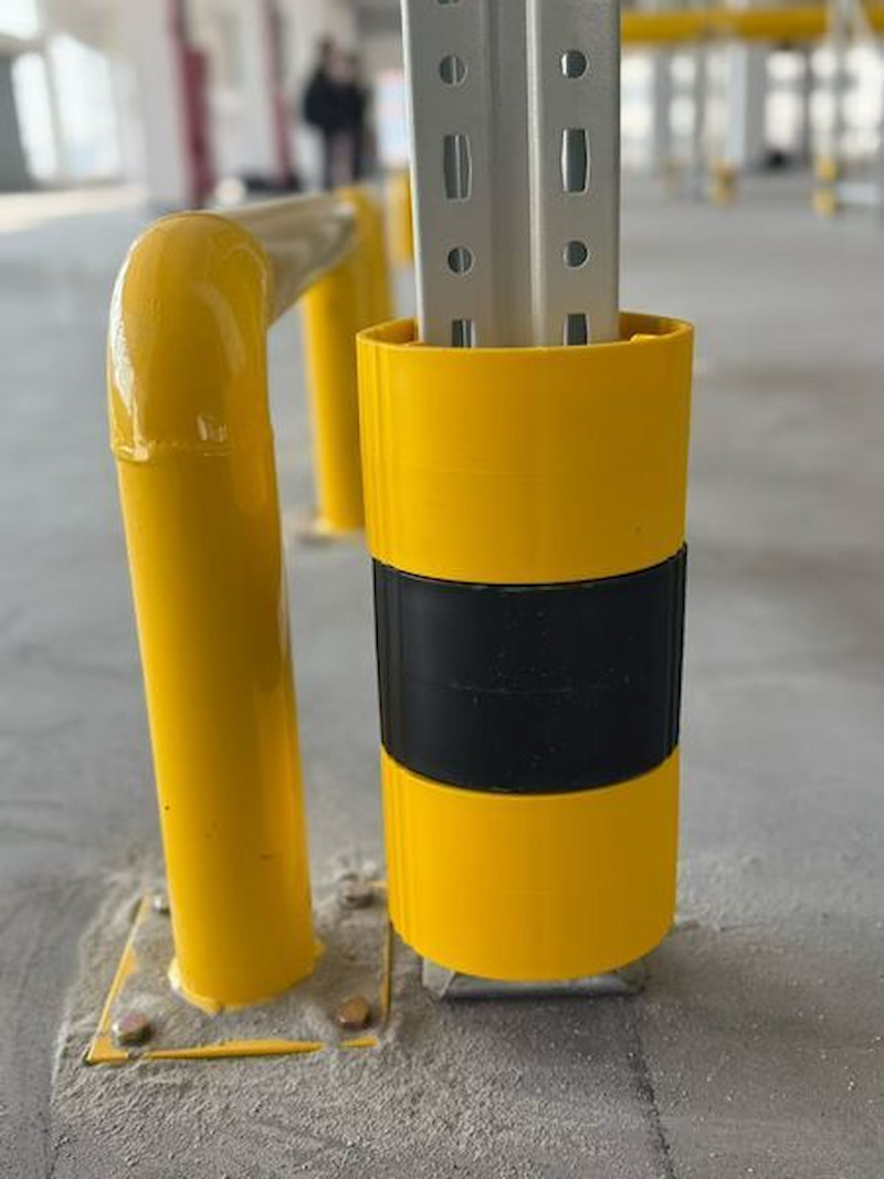 rack upright protector for forklifts