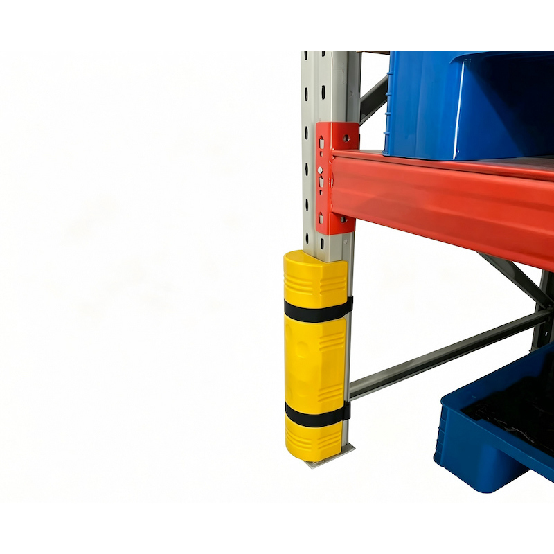 HDPE 재질의 유연한 일체형 랙 코너 보호대